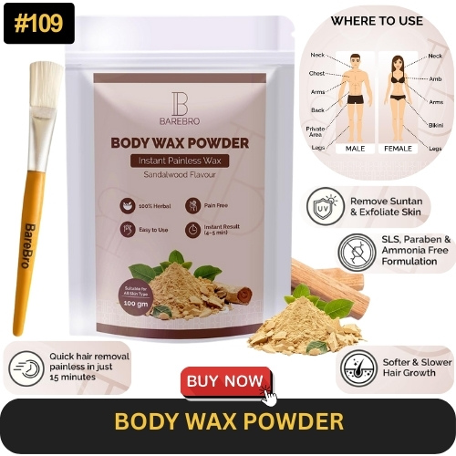 Sandalwood Hair Removal Wax Powder for Women & Men 